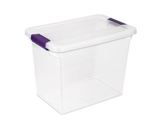 Sterilite Clearview Storage Boxes With Locking Lid 27 Quart 2 Pack