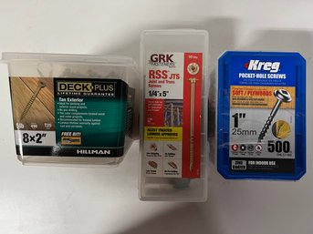 Miscellaneous Packs Of Screws