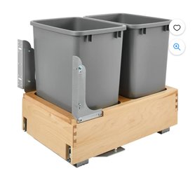 Rev A Shelf 35 Qt. Double Pull-out Kitchen Waste Containers