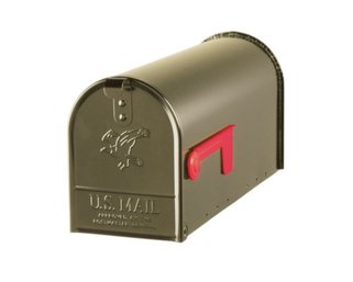 Gibraltar Elite Galvanized Steel Post Mounted Venetian Bronze Mailbox