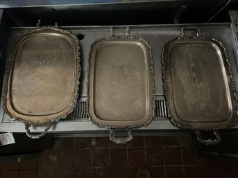 Vintage Silver Serving Platters