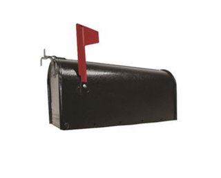 Fulton Galvanized Steel Rural Mailbox Black