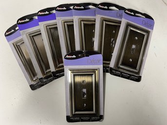 Amerelle Brand Brushed Brass Switch Covers 8 Pack