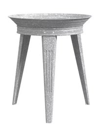 Panacea Galvanized Vintage Style Metal Bird Bath & Pedestal Stand