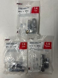 Pro Line Brand Straight Supply Stop 1/4 Turn Pack