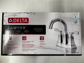 Delta Sawyer Chrome Two Handle Lavatory Pop-Up Faucet Set