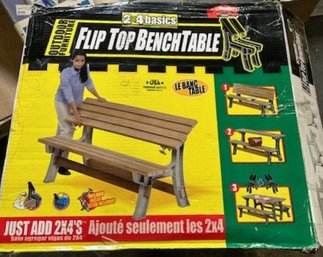 2x4 Basics Flip Top Bench Table