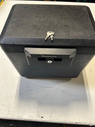 Sentry Safe Fire Resistant Box Safe With Key Lock 0.61 Cu. Ft. Black