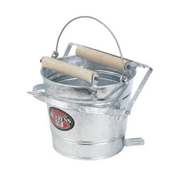 Behrens 12 Quart Galvanized Mop Pail With Wooden Rollers