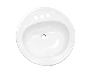 Laurel Enameled Steel Bathroom Sink White 19' X 6-1/2'