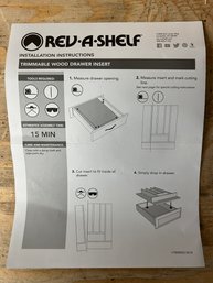 Rev A Shelf Trimmable Drawer Insert