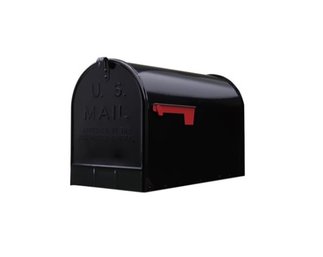 Galvanized Steel Post Mount Mailbox Jumbo Size Black
