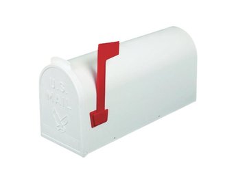 Rural Mailbox White Plastic