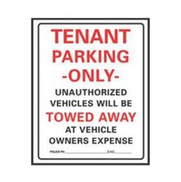Tenant Parking Only Sign 15' X 19'