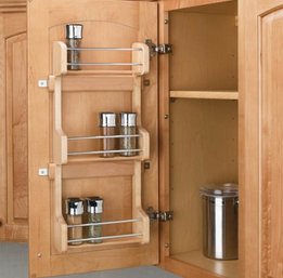 Rev A Shelf 15' Kitchen Cabinet Door Mounted 3-shelf Storage Spice Rack