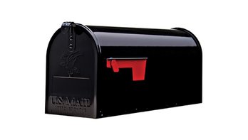 Gibraltar Galvanized Steel Post Mount Mailbox Elite Medium Black