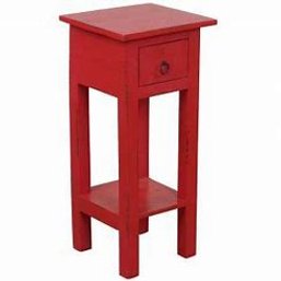 Sunset Trading Cottage Narrow End Table Handcrafted Red 12' X 11' X 36'