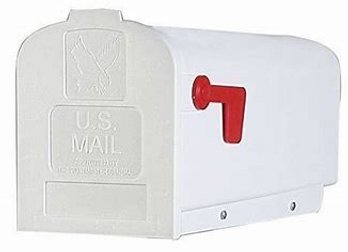 Gibraltar Parsons Medium Plastic Post Mount Mailbox (white)