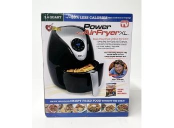 Power Air Fryer 2.4 Qt. Black Air Fryer