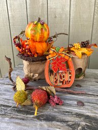 Burlap Wrapped Fall Decor Items