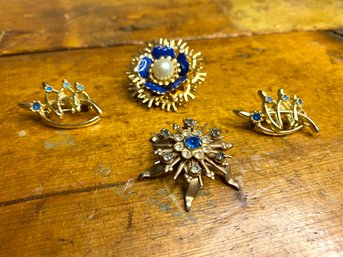 Blue Color Broaches