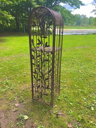 Arch Top Metal Wine Cabinet With Door