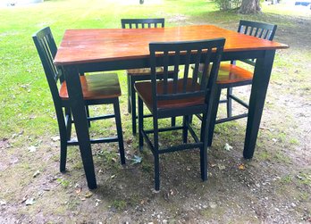 Bar Height Table And 4 Chair Set