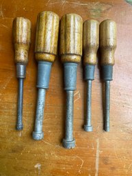 Antique Wood Handle Nut Drivers