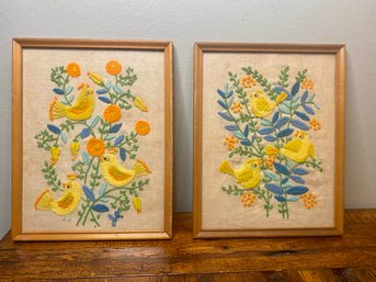 Retro Colorful Yarn Hand Embroidered Pictures