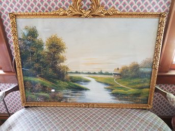 Framed Artwork - Classic Meadow Scene - 38x26