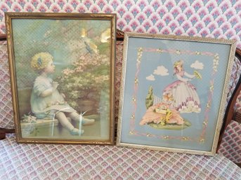 2 - Antique Framed Artwork Pieces