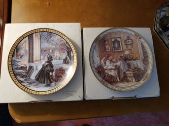 Pair Of Collectable Plates By Trisha Romance - 8'