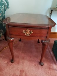 1 Of 2 - 1 Drawer Cherry Wood Side Table By Pennsylvania House - 27x22x22H