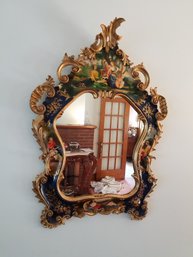 Beautiful Hand Painted Decorative Wall Mirror - 35x24