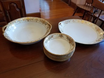 Noritake Service Ware - Bowl, Platter & 8 Bowls