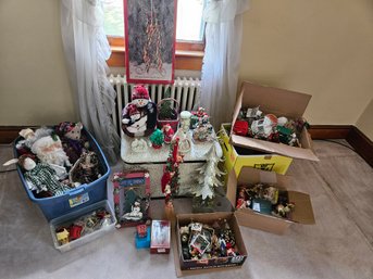 Large Lot Of Christmas/holiday Decorations For Home And Tree