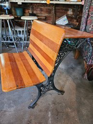 Vintage Wood/metal School Desk