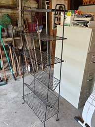 6 Shelf Metal Rack For Garage Or Garden - 24x12x60H