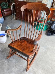 Nice Solid Wood Rocker W/cushions