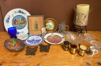 Large Hodge Podge Lot- Trivets, Plates And More