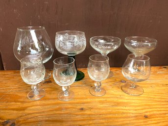 Lot Of Stemmed Glasses- Big And Small