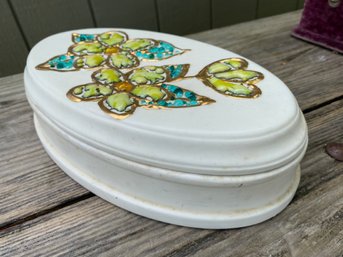 70s Floral Porcelain Dish