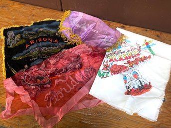 Vintage Travel Scarves - Alaska, Florida And Arizona