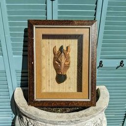 Carved Wood Zebra Wall Hanging Art