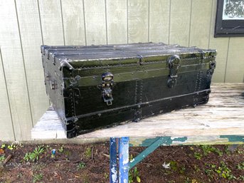 Vintage Black Travel Trunk