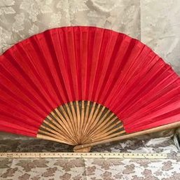 Bamboo Wall Decor Folding Fan, Woven Wall Hanging Accent, Rustic Wall Pediment