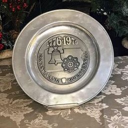 Vintage Wilton Columbia Pewter Plate Or Dish Pennsylvania Bicentennial 1970s