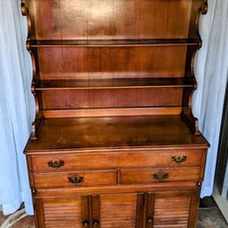 Vintage Vermont Winooski Solid Rock Maple China Cabinet