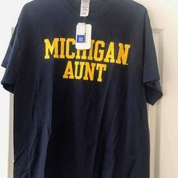 University Of Michigan Aunt Navy Tee Women's Size Large