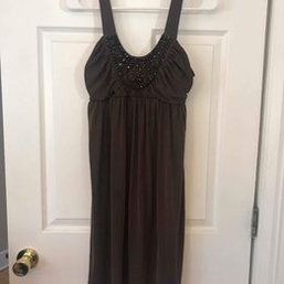 Candies Jeweled Brown Dress Size Medium